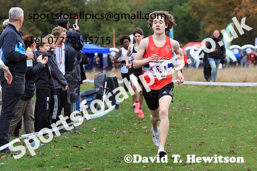 Mens Under-17s 2024 National Cross Country Relays, Berry Hill Park, Mansfield.   Photo: David T. Hewitson/Sports for All Pics